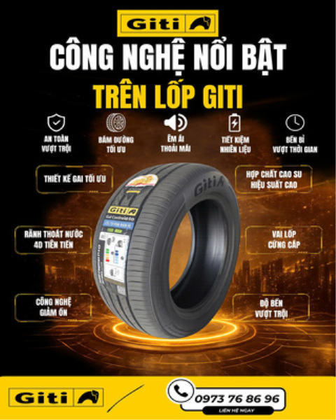 Công Nghệ Nổi Bật Trên Lốp Giti | Bám Đường, Êm Ái, Bền Bỉ