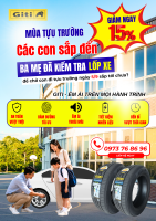 Lốp Giti Giảm 15% Mùa Tựu Trường - Bạn Đã Biết Chưa?